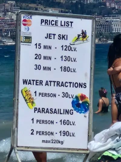 Jet Ski / Water Attractions / Parasailing
