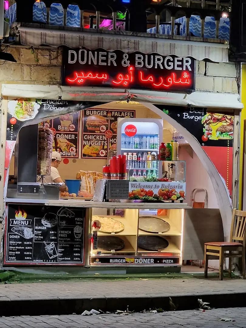 Doner, burger, pizza