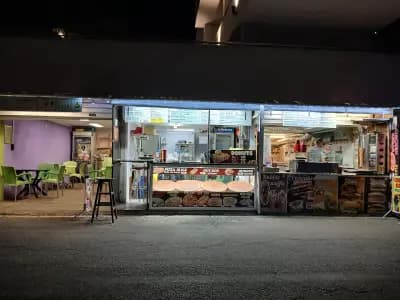 Doner Kebab, Pizza Slice, Bubble Waffle, Donuts