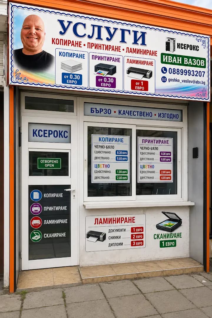книжарница ксерокс услуги