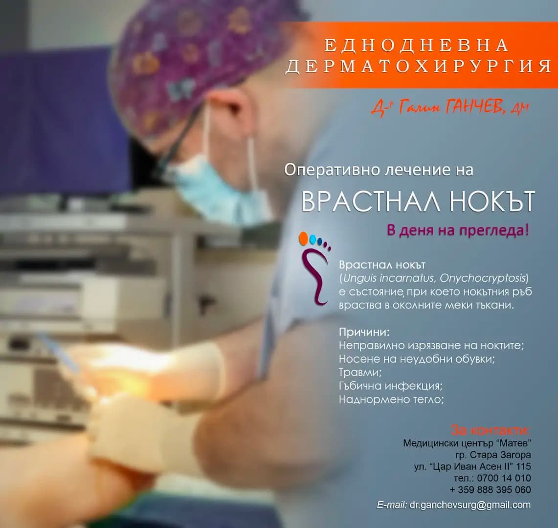 Еднодневна дерматохирургия д-р Галин ГАНЧЕВ, д.м.