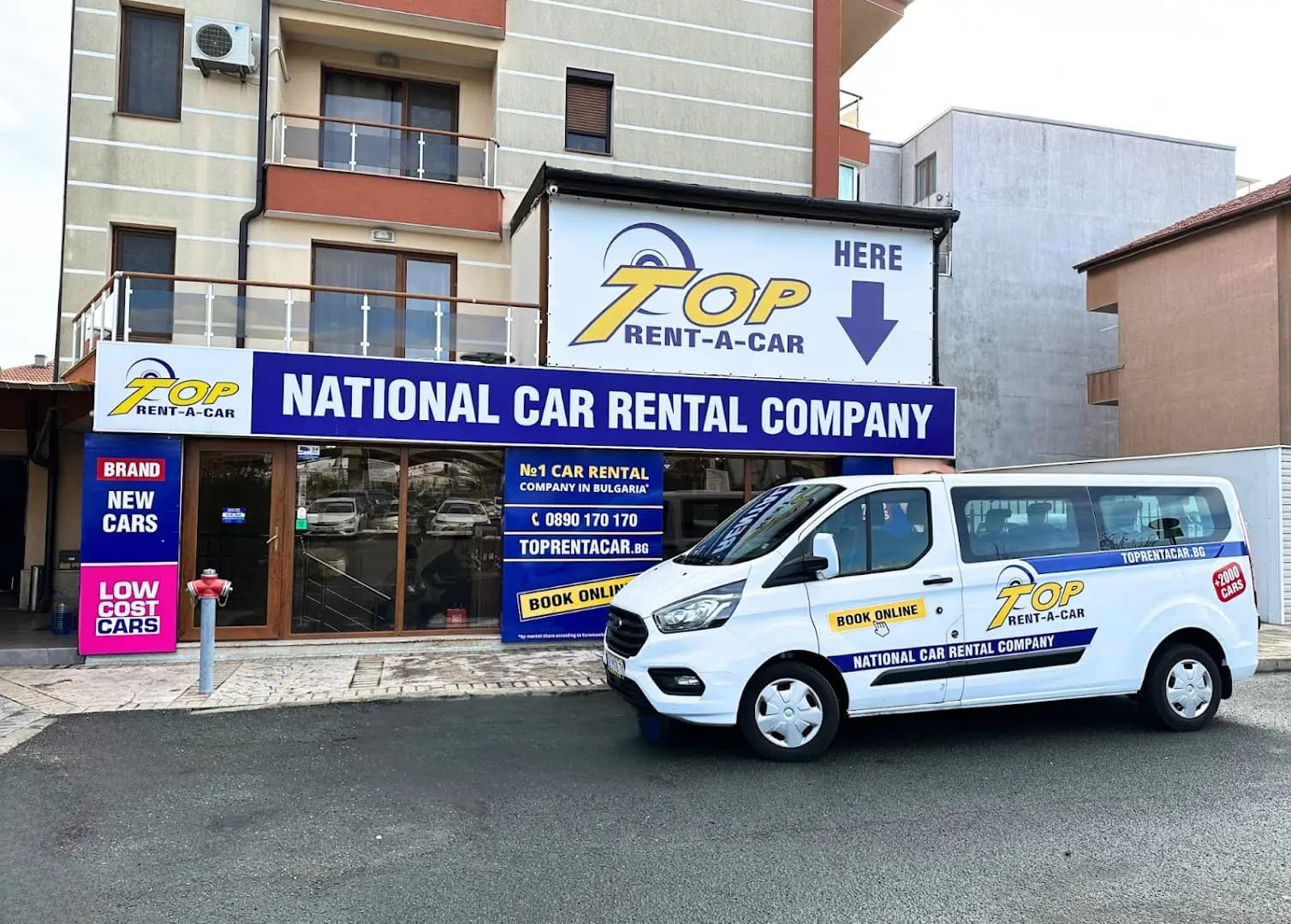 Top Rent A Car opposite Burgas Airport