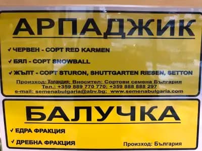 СОРТОВИ СЕМЕНА БЪЛГАРИЯ-СОФИЯ