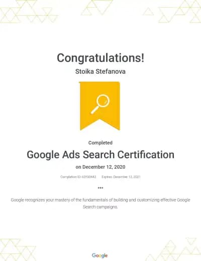Stoyka Stefanova - Web designer, SEO specialist, Copywriter
