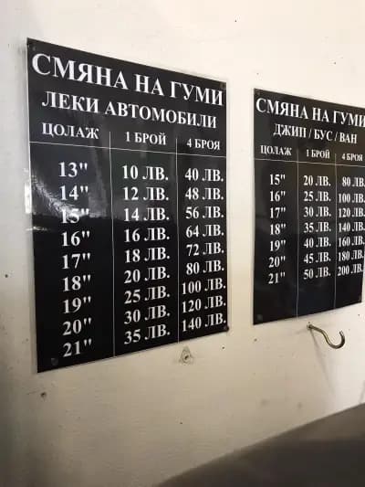 Мобилен сервиз за гуми изправяне на джанти гр.София
