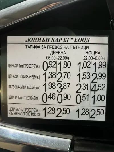 Enjoy taxi Burgas