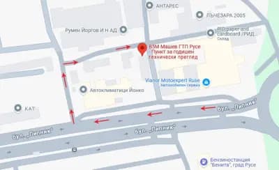 ГТП Русе - В5М - Пункт за годишни технически прегледи